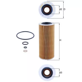 Filtre à huile MAHLE OX 177/3D
