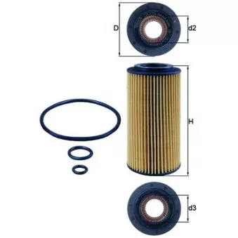 Filtre à huile MAHLE OX 179D
