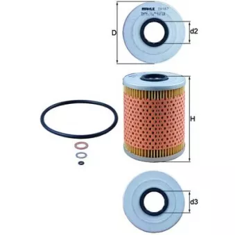 Filtre à huile MAHLE OX 187D