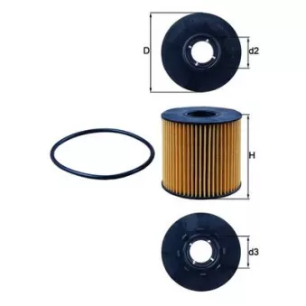 Filtre à huile MAHLE OX 210D