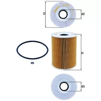 Filtre à huile MAHLE OX 254D1