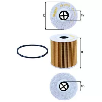 Filtre à huile MAHLE OX 339/2D