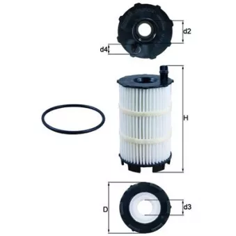 Filtre à huile MAHLE OX 350/4D
