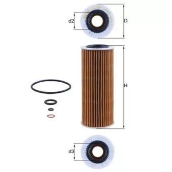 Filtre à huile MAHLE OX 368D1