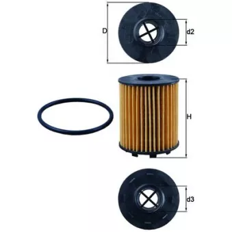 Filtre à huile MAHLE OX 371D