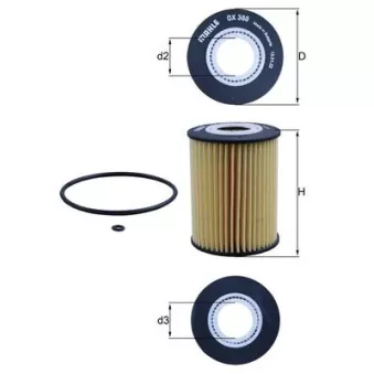 Filtre à huile MAHLE OX 380D