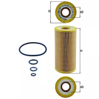 Filtre à huile MAHLE OX 383D