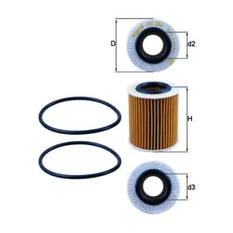 Filtre à huile MAHLE OX 386D