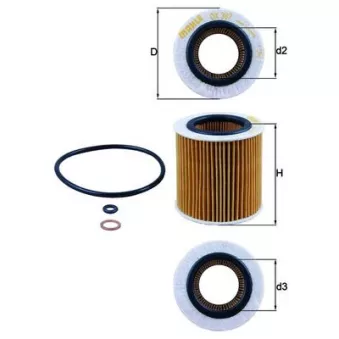Filtre à huile MAHLE OX 387D