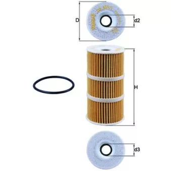 Filtre à huile MAHLE OX 389/1D