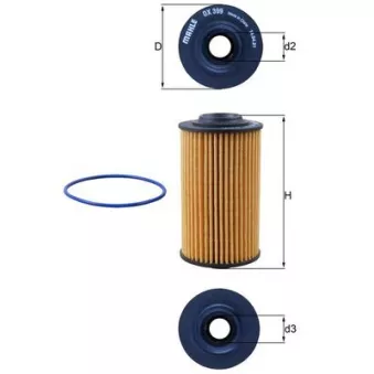 Filtre à huile MAHLE OX 399D