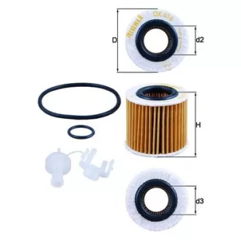 Filtre à huile MAHLE OX 416D2