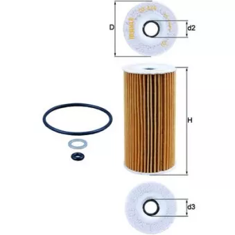 Filtre à huile MAHLE OX 424D