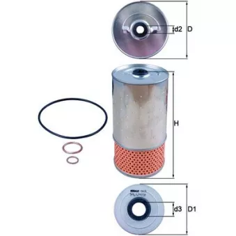 Filtre à huile MAHLE OX 78D1