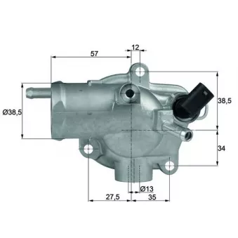 Thermostat d'eau MAHLE TH 13 92