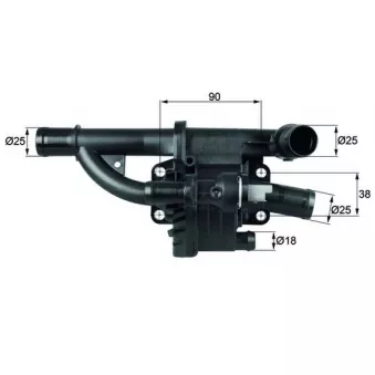 Thermostat d'eau MAHLE TH 40 83