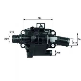 Thermostat d'eau MAHLE TH 41 83