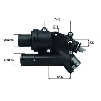 Thermostat d'eau MAHLE TH 46 83