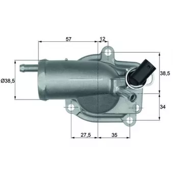 Thermostat d'eau MAHLE TH 9 87