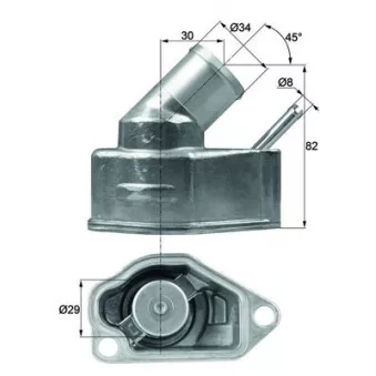 Thermostat d'eau MAHLE TI 10 92