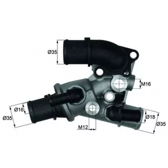 Thermostat d'eau MAHLE TI 117 80D