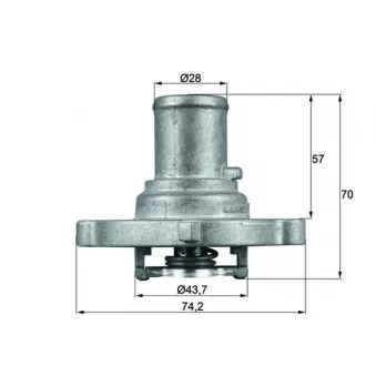 Thermostat d'eau MAHLE TI 122 87D