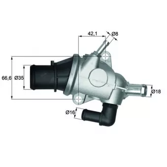 Thermostat d'eau MAHLE TI 125 88