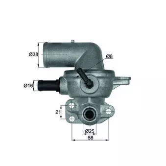 Thermostat d'eau MAHLE TI 133 88D