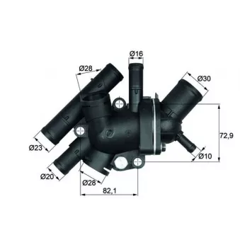 Thermostat, liquide de refroidissement MAHLE TI 134 88D