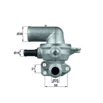 Thermostat d'eau MAHLE TI 135 80D