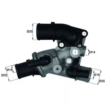 Thermostat d'eau MAHLE TI 140 80D