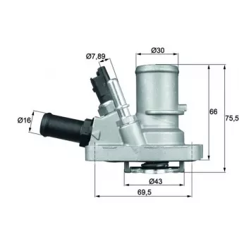 Thermostat d'eau MAHLE TI 144 88