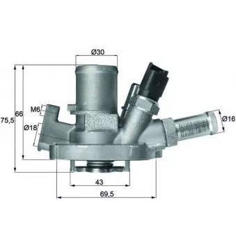 Thermostat d'eau MAHLE TI 151 80