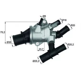 Thermostat d'eau MAHLE TI 155 88