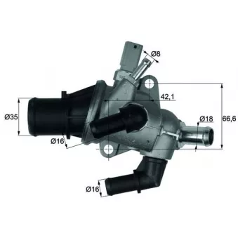 Thermostat d'eau MAHLE TI 158 83