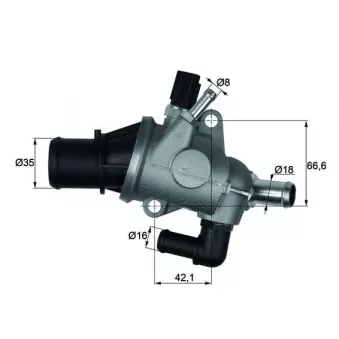 Thermostat d'eau MAHLE TI 163 88