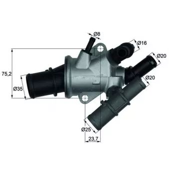 Thermostat d'eau MAHLE TI 165 88