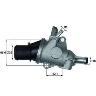 Thermostat d'eau MAHLE TI 167 88
