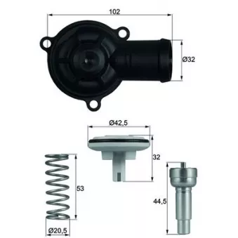 Thermostat d'eau MAHLE TI 220 87D
