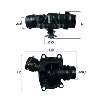 Thermostat d'eau MAHLE TI 233 88