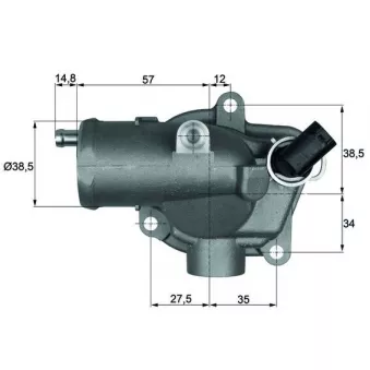 Thermostat d'eau MAHLE TI 28 92