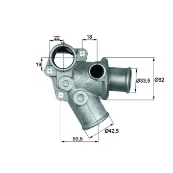 Thermostat d'eau MAHLE TI 73 80D
