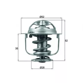Thermostat d'eau MAHLE TX 165 88D
