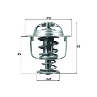 Thermostat d'eau MAHLE TX 197 71D