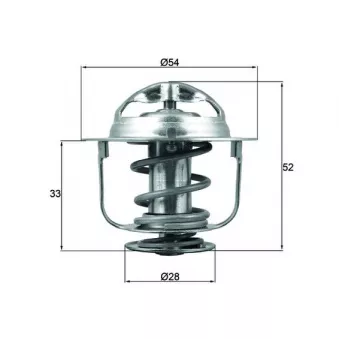Thermostat d'eau MAHLE TX 198 88D