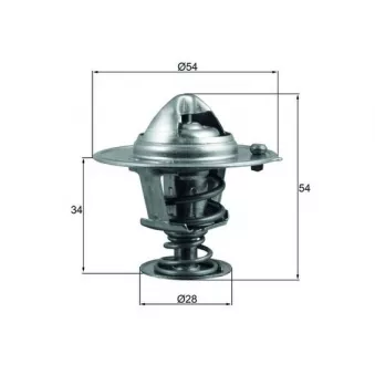 Thermostat d'eau MAHLE TX 206 88D