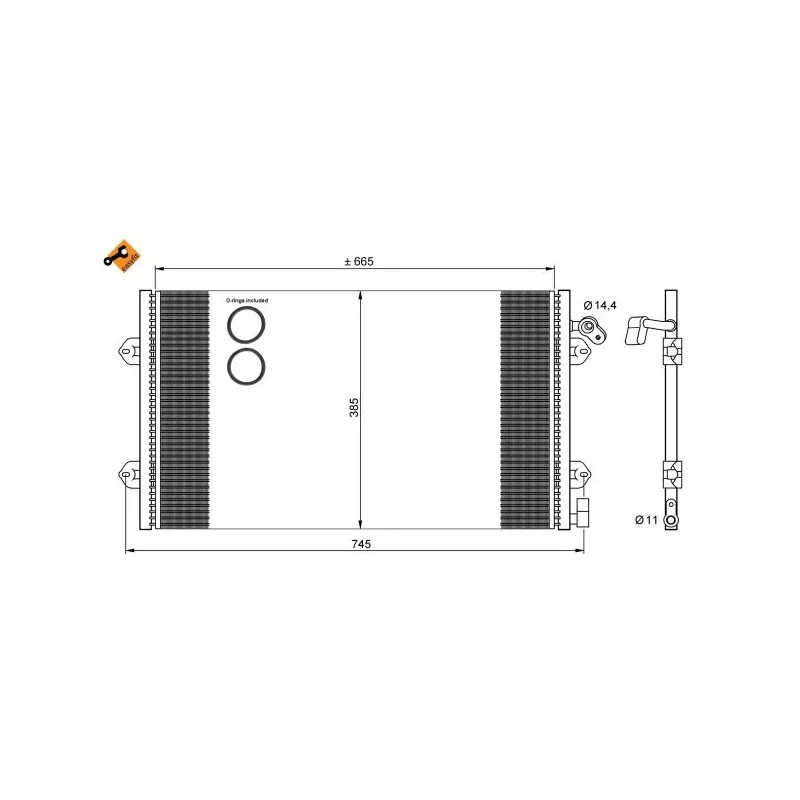 Condenseur, climatisation NRF 35713