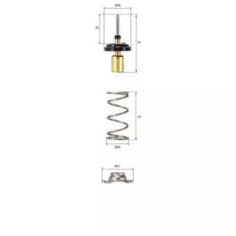Thermostat d'eau MAHLE TX 257 82D