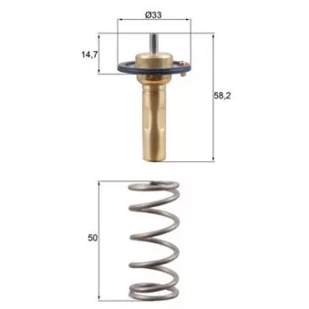 Thermostat d'eau MAHLE TX 265 89D