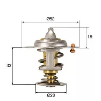 Thermostat d'eau MAHLE TX 327 92D
